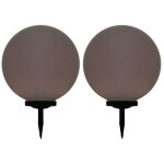 Vidaxl lampes solaires sphriques led de jardin 2 pcs 50 cm rvb
