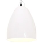 Vidaxl lampe suspendue industrielle 25 w blanc rond 32 cm e27