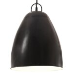 Vidaxl lampe suspendue industrielle 25 w noir rond 32 cm e27