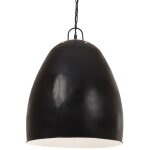 Vidaxl lampe suspendue industrielle 25 w noir rond 42 cm e27