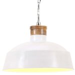 Vidaxl lampe suspendue industrielle 58 cm blanc e27 Vidaxl lampe suspendue industrielle 58 cm blanc e27