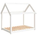 Vidaxl lit pour chien blanc 101x70x90 cm bois de pin solide