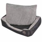 Vidaxl lit pour chiens avec coussin rembourré taille xl noir Vidaxl lit pour chiens avec coussin rembourré taille xl noir