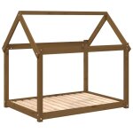 Vidaxl lit pour chien marron miel 111x80x100 cm bois de pin solide