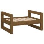 Vidaxl lit pour chien marron miel 55, 5x45, 5x28 cm bois de pin solide