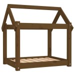 Vidaxl lit pour chien marron miel 71x55x70 cm bois de pin solide
