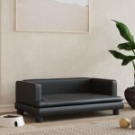 Vidaxl lit pour chien noir 80x45x30 cm similicuir