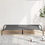 Vidaxl lit surlev pour chien gris 130x80x20 cm textilne et acier