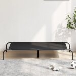 Vidaxl lit surlev pour chien noir 130x80x20 cm tissu oxford et acier