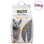 Vidaxl liti�re pour chat avec poudre pour b�b�, parfum bentonite, 20 l