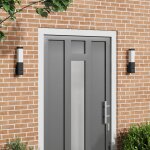 Vidaxl luminaires muraux d'ext�rieur avec capteur 2 pi�ces acier inoxydable noir ip44