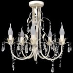 Vidaxl lustre suspendu en cristal 5 douilles d'ampoule