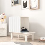 Vidaxl maison pour chat blanc 60x36x60 cm bois de pin massif