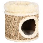 Vidaxl maison pour chat avec coussin de luxe 33 cm herbiers marins