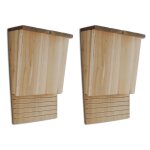 Vidaxl maison pou chauve - souris 22 x 12 x 34 cm ensemble de 2