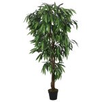 Vidaxl manguier artificiel 900 feuilles 180 cm vert