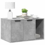 Vidaxl meuble de bac a liti�re pour chat gris b�ton bois d'ing�nierie
