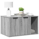 Vidaxl meuble de bac a litire pour chat sonoma gris bois d'ingnierie