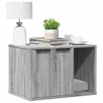 Vidaxl meuble de bac a litire pour chat sonoma gris bois d'ingnierie