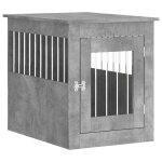 Vidaxl meuble de cage pour chiens gris b�ton 55x75x65 cm