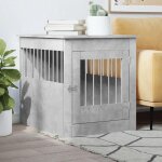 Vidaxl meuble de cage pour chiens gris b�ton 64, 5x80x71 cm