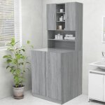 Vidaxl meuble pour machine � laver sonoma gris 70, 5x25, 5x90 cm