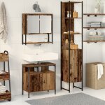 Vidaxl meuble sous - vasque de salle de bain avec lavabo intégré en vieux bois en bois d'ingénierie Vidaxl meuble sous - vasque de salle de bain avec lavabo intégré en vieux bois en bois d'ingénierie