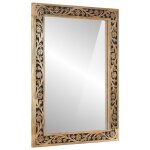 Vidaxl miroir de bain 50x70x2, 5 cm bois de manguier massif et verre