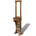 Vidaxl miroir de couloir bois de récupération massif 47 x 23 x 180 cm Vidaxl miroir de couloir bois de récupération massif 47 x 23 x 180 cm