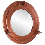 Vidaxl miroir en forme de hublot mural 38 cm aluminium et verre