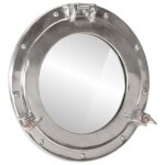 Vidaxl miroir en forme de hublot mural ø38 cm aluminium et verre Vidaxl miroir en forme de hublot mural ø38 cm aluminium et verre