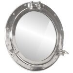 Vidaxl miroir en forme de hublot mural 50 cm aluminium et verre
