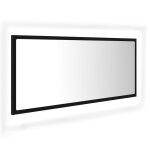 Vidaxl miroir  led de salle de bain noir 100x8, 5x37 cm acrylique