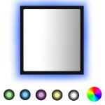 Vidaxl miroir a led de salle de bain noir 40x8, 5x37 cm agglomr