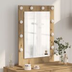 Vidaxl miroir de maquillage ch�ne artisanal bois 70 x 50 x 18 cm