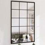 Vidaxl miroirs muraux 2 pcs noir 100x60 cm mtal