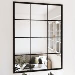 Vidaxl miroirs muraux 2 pcs noir 80x60 cm mtal