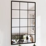 Vidaxl miroirs muraux 4 pcs noir 100x60 cm mtal