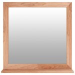 Vidaxl miroir mural 55x55 cm bois massif de noyer