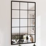 Vidaxl miroirs muraux 6 pcs noir 100x60 cm mtal
