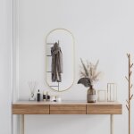 Vidaxl miroir mural dor� 90x40 cm ovale