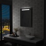 Vidaxl miroir mural  led pour salle de bains 60x80 cm