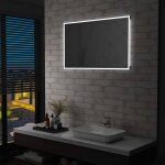 Vidaxl miroir mural  led de salle de bain et capteur tactile 100x60cm