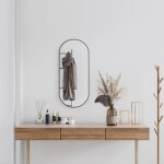 Vidaxl miroir mural noir 80x35 cm ovale Vidaxl miroir mural noir 80x35 cm ovale