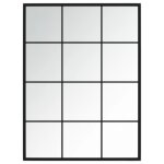 Vidaxl miroir mural noir 80x60 cm mtal