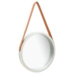 Vidaxl miroir mural avec sangle 40 cm argent