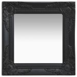 Vidaxl miroir mural style baroque 40x40 cm noir