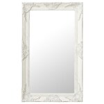 Vidaxl miroir mural style baroque 50x80 cm blanc