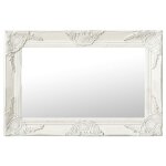 Vidaxl miroir mural style baroque 60x40 cm blanc