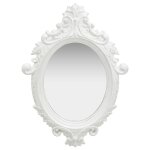 Vidaxl miroir mural style chteau 56x76 cm blanc